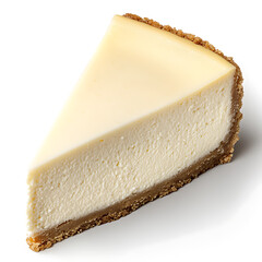 Slice of Classic Cheesecake with Graham Cracker Crust