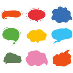 Vector Hand-Drawn Speech Bubbles &ndash; Cartoon Style Comic Balloons and Thought Clouds