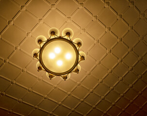 chandelier in the theater close-up