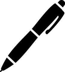 Black ballpoint pen icon