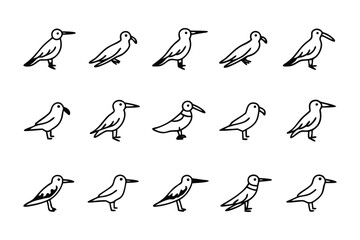 Minimalist Bird Illustration: A collection of meticulously crafted bird illustrations, each conveying elegance and simplicity. Designed to complement various creative projects.