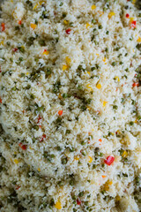Vegetable rice meals dish 