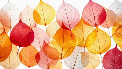 Obraz premium Translucent Autumn Leaves Symphony