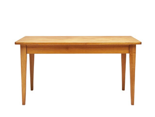 wooden table isolated on white background