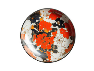 colorful plate on white background