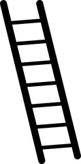Simple black ladder isolated on white background