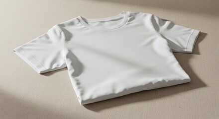 Fototapeta premium Blank White T-Shirt, Mockup, Product Photography