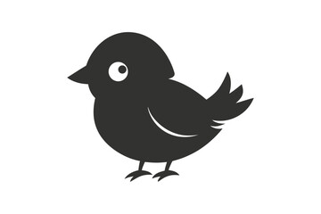 Obraz premium baby-birds --black-illustration-silhouette-vector