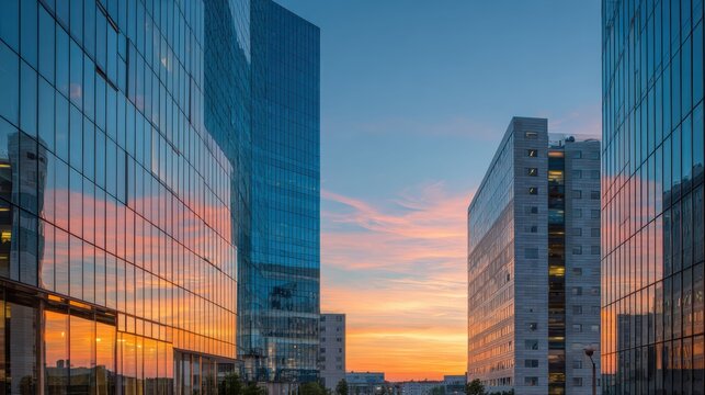 As glass blocks disintegrate into space, the scene captures the dynamic flow and reformation of data in a tech driven world.