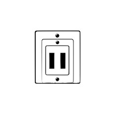 light switch on a white background