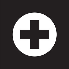 Hospital sign icons set. filled and line illustration. Hospital sign icon vector outline set illustration sign. Medical location point icon vector sign