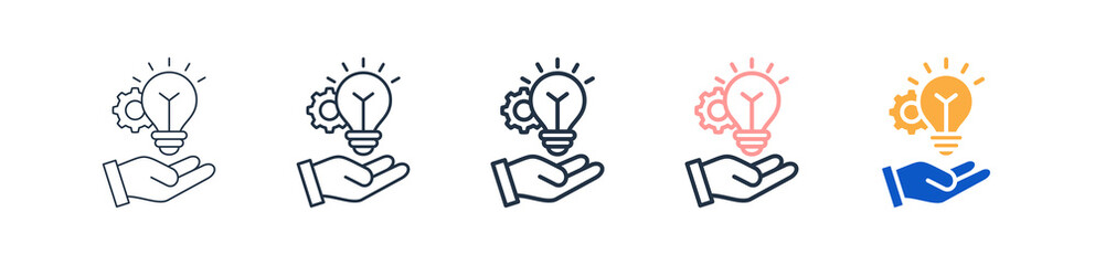 Idea different style icons set vector illustration. 