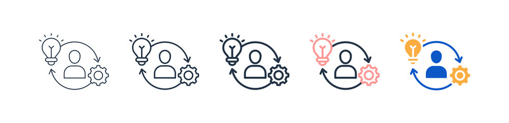 Initiative different style icons set vector illustration. 