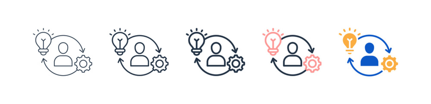 Initiative different style icons set vector illustration. 