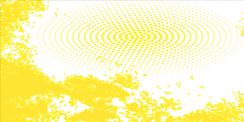 Orange halftone background on the white