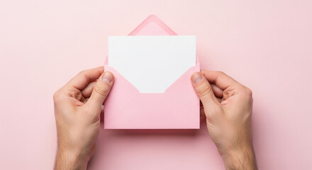 Fototapeta premium woman holding a blank card