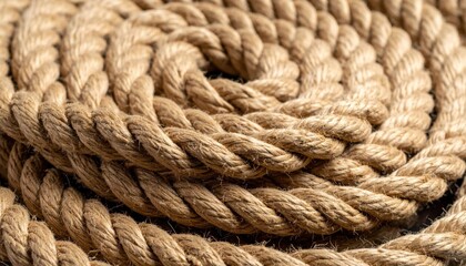 Obraz premium Closeup Spiral Of Brown Rope