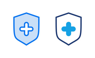 Obraz premium Health insurance icon vector illustration. Insurance document sign and symbol