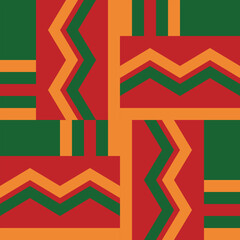 Beautiful geometric background. Figures of different shapes. Tribal form. Flowers. Geometric design. Creative textures. Colorful art. Modern graphic poster. Retro color. Vector illustration