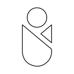 Baby newborn line icon