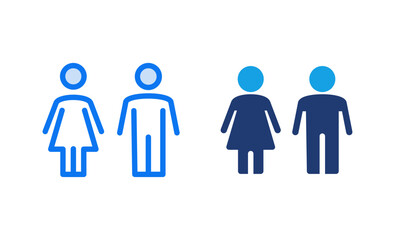 Man and woman icon vector illustration. male and female sign and symbol. Girls and boys