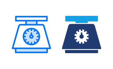 Scales icon vector illustration. Weight scale sign and symbol