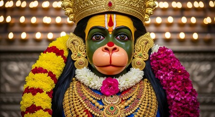 Hanuman hindu god statue india hinduism deity worship religion spiritual culture tradition