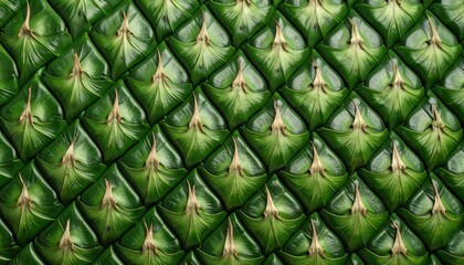 Obraz premium Close Up View Of Green Pineapple Skin