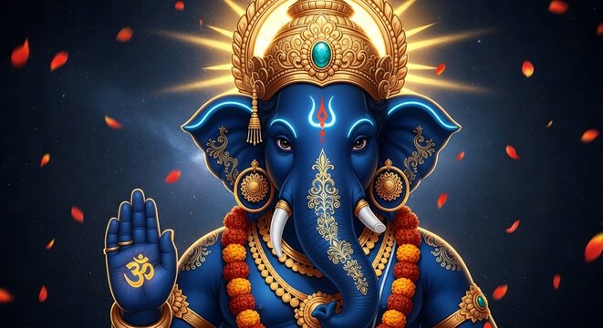 Ganesha hindu god elephant hinduism india deity religion spirituality meditation yoga culture art