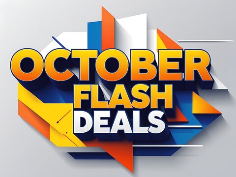 October flash deals graphic design.