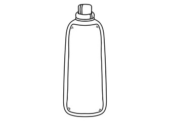 A vector illustration set of blank, isolated white plastic cosmetic bottles for shampoo, soap, oil, or perfume, ideal for beauty and hygiene product packaging