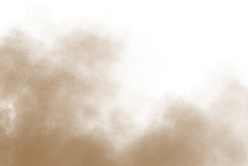 Dust, dirt, natural, smoke, overlay PNG effect with transparent background. PNG brown sandstorm texture for desert wind, pollution, explosion, and dramatic weather design.