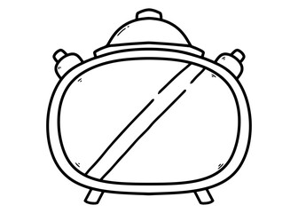 Isolated vintage iron tea kettle, a classic kitchen object for boiling water, perfect for your hot drink illustrations