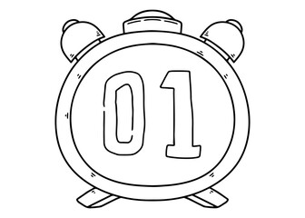 Retro alarm clock with a stopwatch icon, a perfect vector symbol for time management illustration
