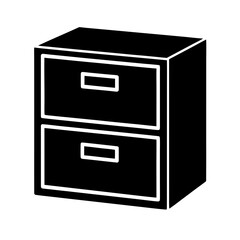 Filing Cabinet Drawers Vector Flat and Clean Look