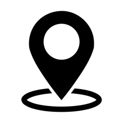 Location Marker with Heart Icon Vector Flat and Clean Look