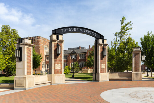 West Lafayette, IN, USA - July 29, 2025: Purdue University is a public research university that was founded in 1869 and known for their engineering, technology, science, and math.