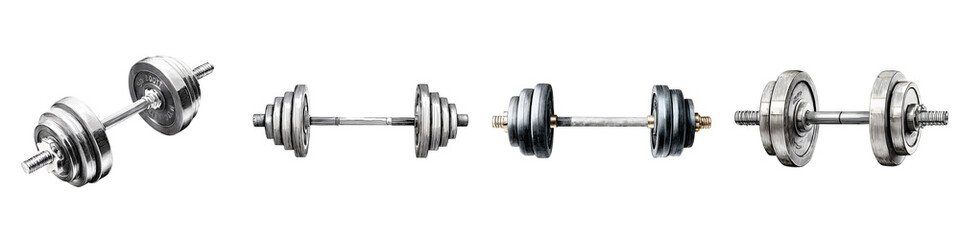 Fototapeta premium Set of Dumbbells - Fitness and Workout Equipment
