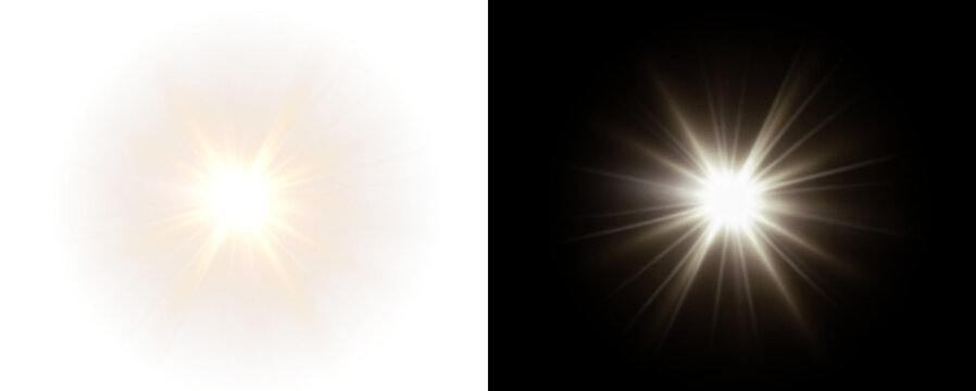 Sun, light, sunshine, sunlight, flare with shine ray glow in PNG format, perfect overlay for transparent PNG art, adding sun, light, sunshine, sunlight, flare warmth to vibrant summer designs.