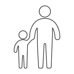 Boy dad line icon