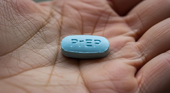 PrEP Pill in Hand Prevention with Protection, and and Healthcare Choices.