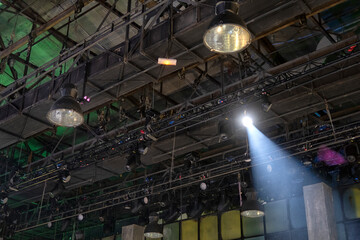 Profesional video studio. light in the film studio
