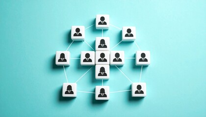 Social Network Connection Structure Teamwork and Communication Concept