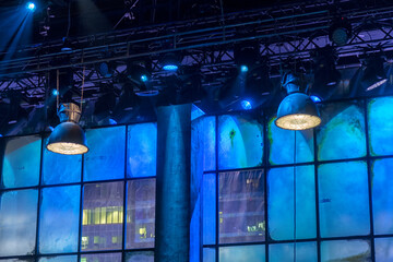 Profesional video studio. light in the film studio