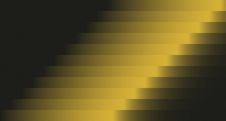 Golden Yellow Gradient Stair Step Abstract on Dark Background