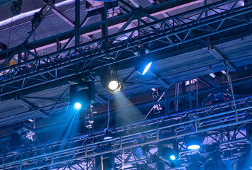 Profesional video studio. light in the film studio