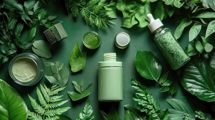 Eco-friendly products and services like organic skincare, sustainable fashion, and biodegradable packaging showing the rise of environmentally conscious consumer choices and green businesses.