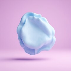 Fototapeta premium Abstract smooth object on pink background