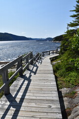 A path in the park in summer, Tadoussac, Québec, Canada
