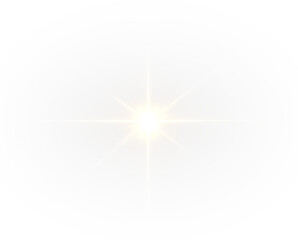 light, sun, star, shine, flare radiant gold sparkle PNG star on transparent background. This PNG Overlay adds bright sunlight effect for festive, luxury, or holiday designs.